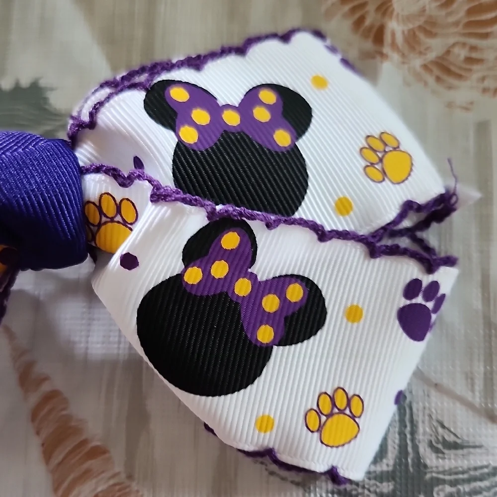 LSU Minnie Mouse Bow